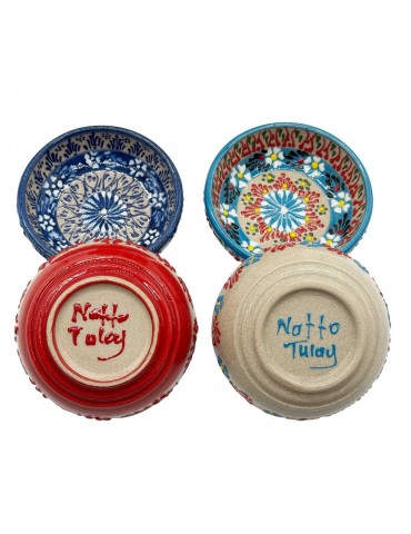 3" Lace set of 4 Flat Bowls with Box 