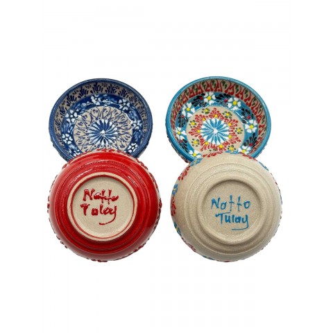 3" Lace set of 4 Flat Bowls with Box 