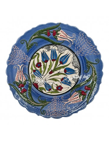 Hand Painted Niksar Plates. Set Of 3