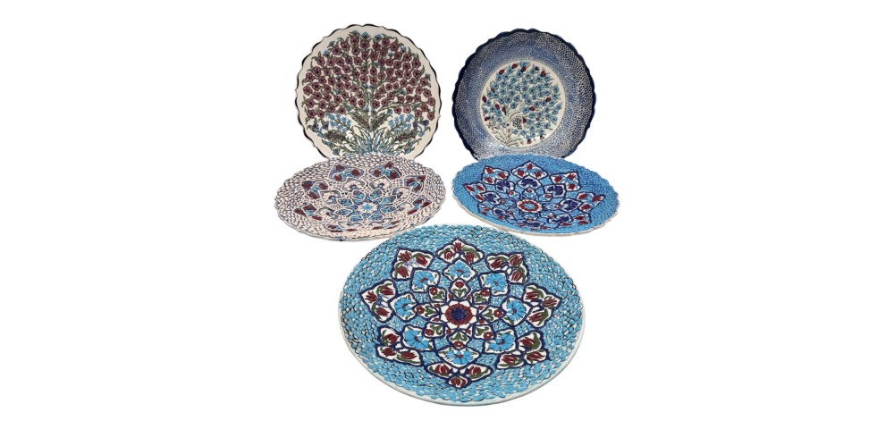 Lace Plates 12 Inches wide set 5
