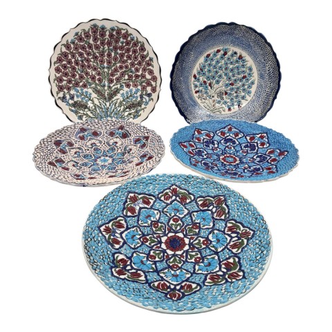 Lace Plates 12 Inches wide set 5