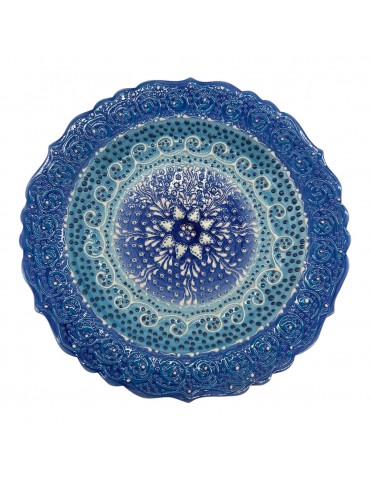 Blue Lace Plates 12", Set Of 7