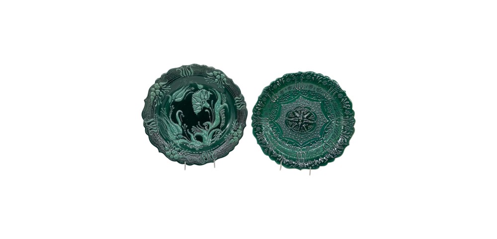 Early Lace Plates 12", Just Green