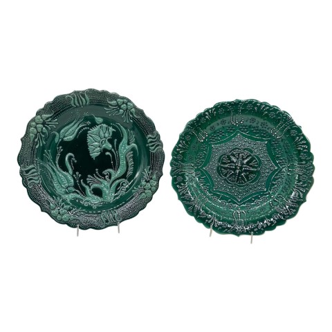 Early Lace Plates 12", Just Green