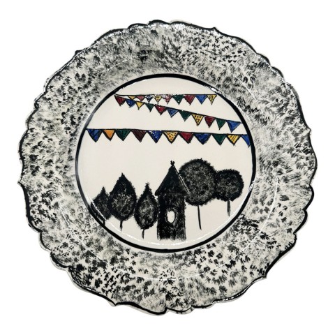 Hand Painted Niksar Plates. Set Of 3