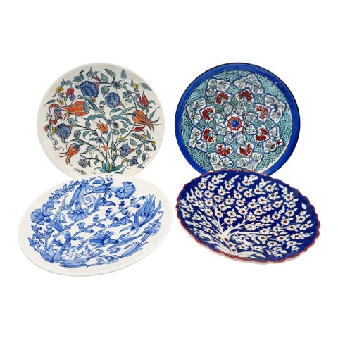 Hand Painted Tokat-Iznik Plates. Set Of 4