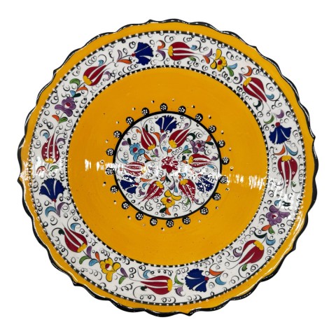 Hand Painted  Plates. Set Of 3