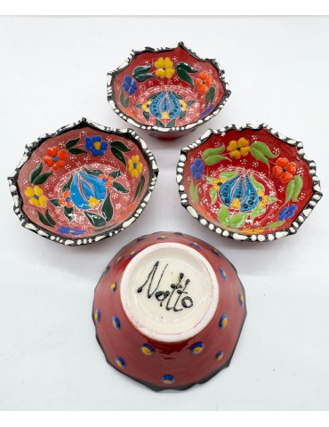 Clearance Sale – Handmade 3" Garden-Tulips Ceramic Bowls Final Sale