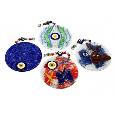 Lucky Eye Fusion Glass Hangings
