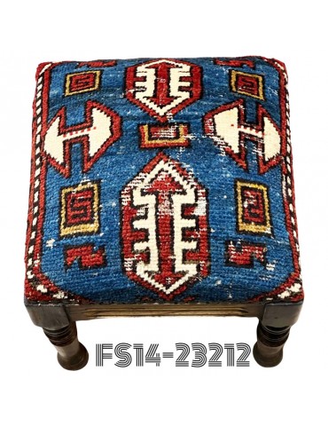 Kilim Footstool Vintage Kazak