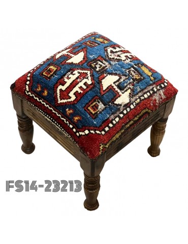 Kilim Footstool Vintage Kazak