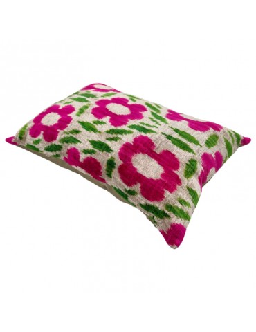 Ikat Handwoven Silk Velvet Pillow Case