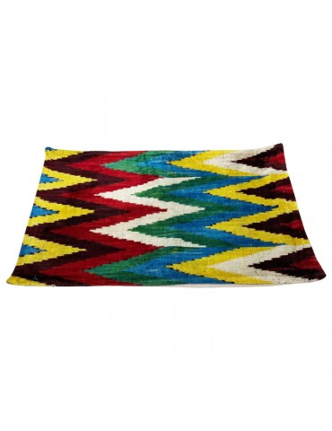 Ikat Handwoven Silk Velvet Pillow Case