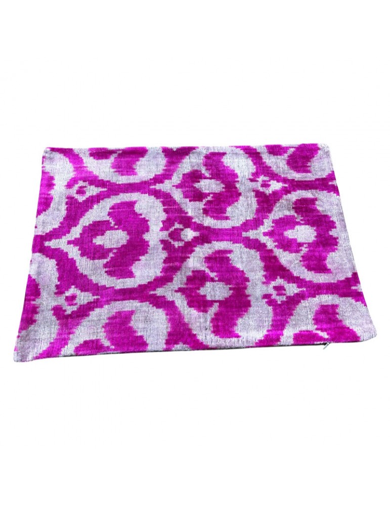 Ikat Handwoven Silk Velvet Pillow Case
