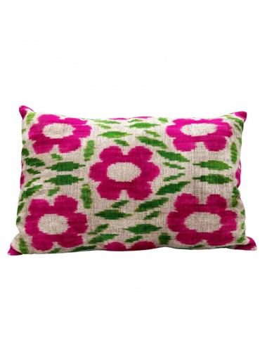 Ikat Handwoven Silk Velvet Pillow Case