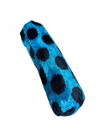 Ikat Handwoven Silk Velvet Bolster Pillow Case