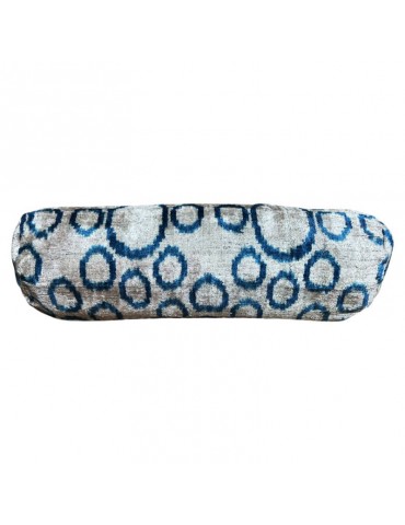 Ikat Handwoven Silk Velvet Bolster Pillow Case