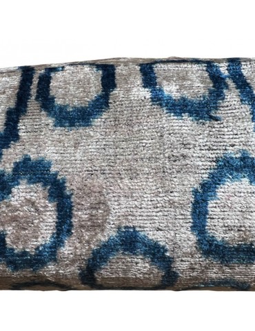 Ikat Handwoven Silk Velvet Bolster Pillow Case